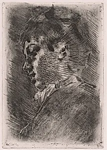 Portrait of a Young Woman in Profile