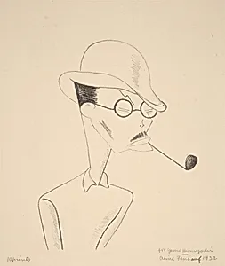 Portrait of Yasuo Kuniyoshi With Pipe