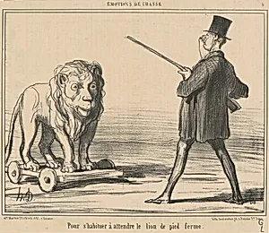 Pour s'habiteur a attendre le lion ... by Honoré Daumier