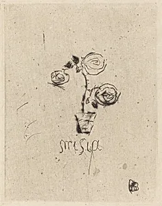 Preliminary design of book-plate for Misia by Pierre Bonnard