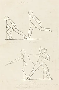 Preparing to Run; Running; Striking by George Scharf after John Flaxman