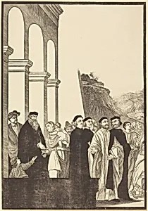 Presentation of the Virgin in the Temple [left plate]