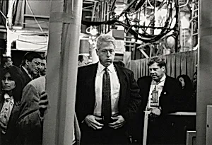 President Bill Clinton Takes a Deep Breath Before Going Out onto the Stage to Accept the Democratic Presidential Nomination, Chicago, Illinois