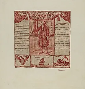 Printed Textile - Historical  George Washington