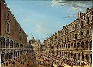 Procession in the Courtyard of the Ducal Palace, Venice
