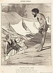 Présentation d'Ulysse a Nausica by Honoré Daumier