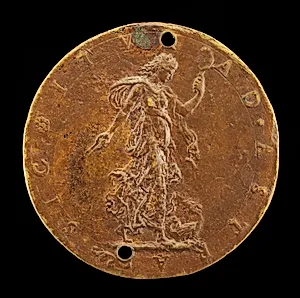 Prudence with a Dragon at her Feet [reverse]