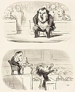 Quand un orateur ennuyeux monte a la tribune by Honoré Daumier