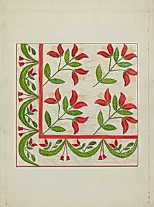 Quilt - Appliqued in Bellflower Design