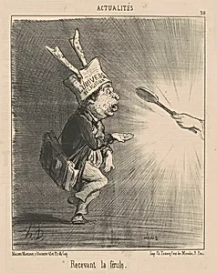 Recevant la férule by Honoré Daumier