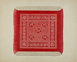Red and White Napkin