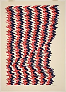 Red - Blue Landslide No. 16