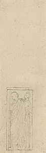 Relief with Two Cloaked Figures by John Flaxman