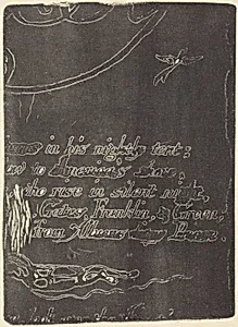 Restrike from fragment of cancelled plate for "A Prophecy" by William Blake