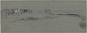 River Bank with Cattle