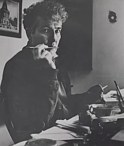 Robert Graves in his cottage at Churston, Devon