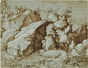 Rocky Landscape with a Natural Arch
