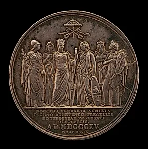 Rome and the Papal States Welcoming the Return of the Pope from Imprisonment [reverse]