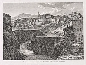 Rovine cagionate in Tivoli, dall'escrescenza dell'Aniene (Tivoli Damaged by the Flood of the River Aniene)