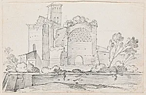 Ruins of the Temple of Venus and Rome in the Forum by Joseph-Marie Vien
