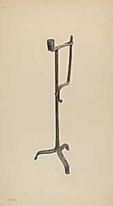 Rush Light and Candle Holder