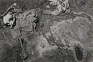 RWANDA. Tutsi refugee killed near the parish church of Nyarubuye.