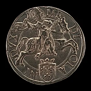Saint Ambrose on Horseback, Wielding a Scourge [reverse]