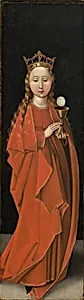 Saint Barbara [left wing exterior]