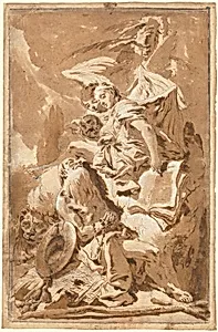 Saint Jerome in the Desert Listening to the Angels by Giovanni Battista Tiepolo