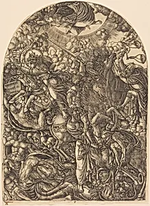 Saint John Sees the Four Horsemen by Jean Duvet