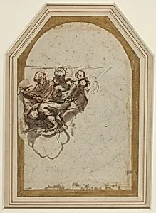 Saint Matthew and Saint Jerome [verso]