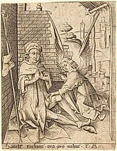 Saint Roch by Israhel van Meckenem