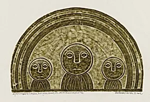 Sally Morrison and Her Two Children from A Portfolio of Rubbings from Early American Stone Sculpture