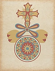 Santa Barbara Mission Doorway Design from the portfolio "Decorative Art of Spanish California" by American 20th Century