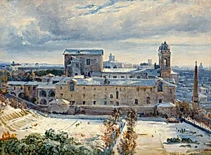 Santa Trinità dei Monti in the Snow
