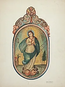 Santo de Retablo (Virgin Mary)