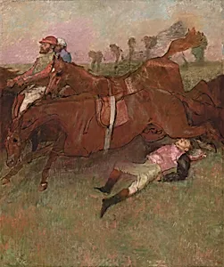 Scene from the Steeplechase: The Fallen Jockey by Edgar Degas