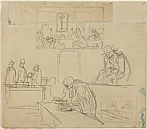 Scene of the Tribunal (The Verdict) by Honoré Daumier
