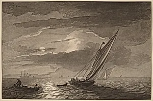 Seascape with Full Moon