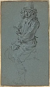 Seated Cavalier with His Arm Akimbo