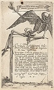 Seated Figure of Death with an Hourglass