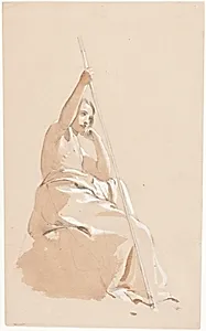Seated Youth with a Staff
