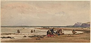 Seaweed Gatherers on the Shore at Redcar, Yorkshire