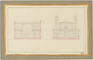 Section of the Crossing and the West End of a Cathedral for Berlin
