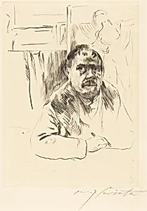 Selbstbildnis im Pelz (Self-Portrait in a Fur Coat) by Lovis Corinth