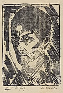 Self-Portrait Facing Left (Selbstbildnis nachlinks)