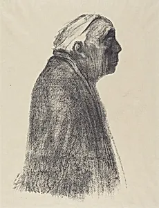 Self-Portrait in Profile Looking Right (Selbstbildnis in Profil nach Rechts)