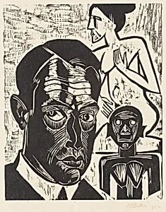 Self-Portrait in Studio (Selbstsildnis im Atelier)