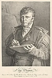 Self-Portrait of the Artist Drawing on a Lithographic Stone
