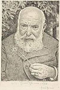 Self-Portrait VI with Flower